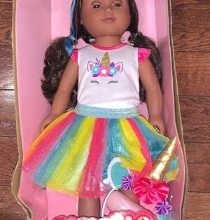 My Life As Unicorn Trainer 18” Doll African American | NIB Box Damage | American
